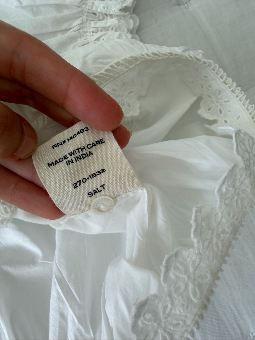 Doen Small Nera Top White Eyelet Salt Cotton Poplin - Picture 14 of 14